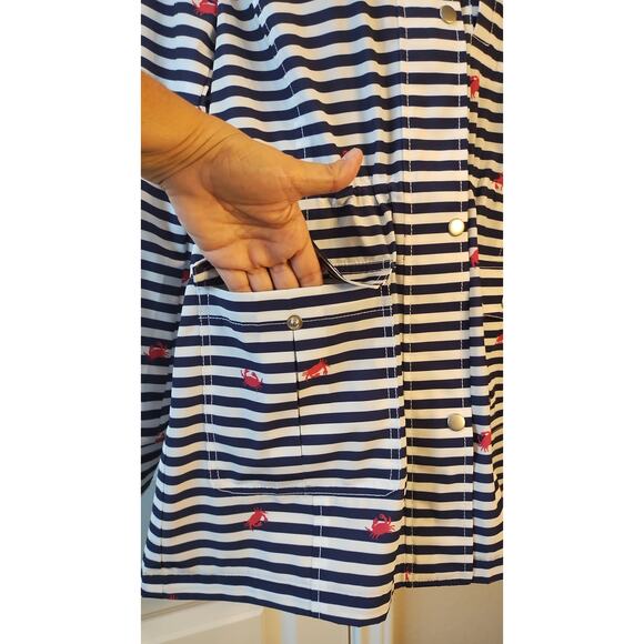 Talbots NOVELTY CRAB ANORAK Petite Size Small $189 MRSP - Picture 3 of 16